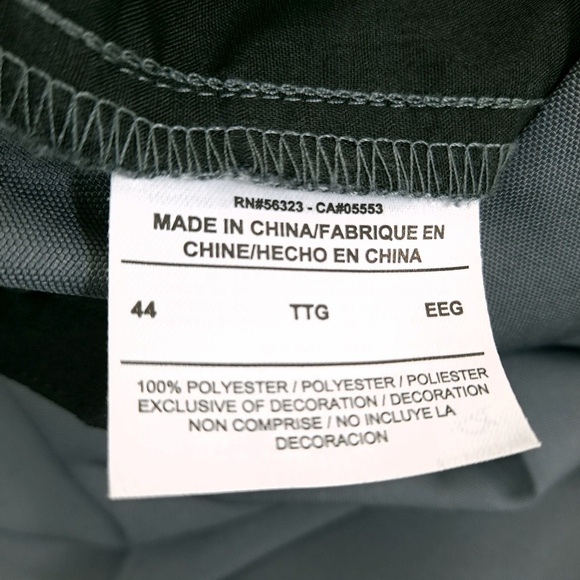 NIKE Men's Big & Tall Dri-FIT Pants Gray Pleated Rubber Grip - Size 44 Unhemmed - Picture 8 of 9